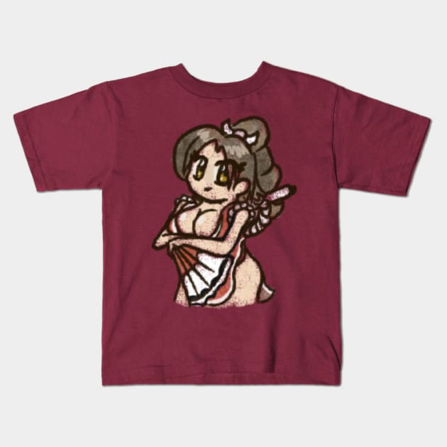 mai KOF Kids T-Shirt by JH0NC0